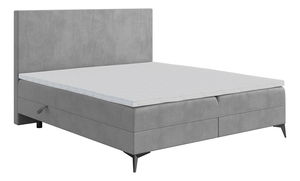 Boxspring postel 160 cm Ricky (šedá) (s matrací a úl. prostorem)