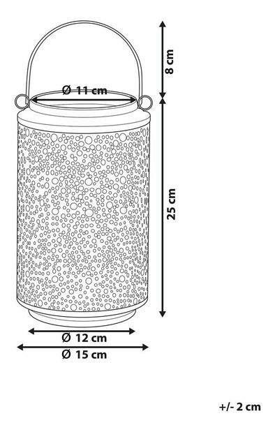 Lucerna CUFRE 25 cm (zlatá)