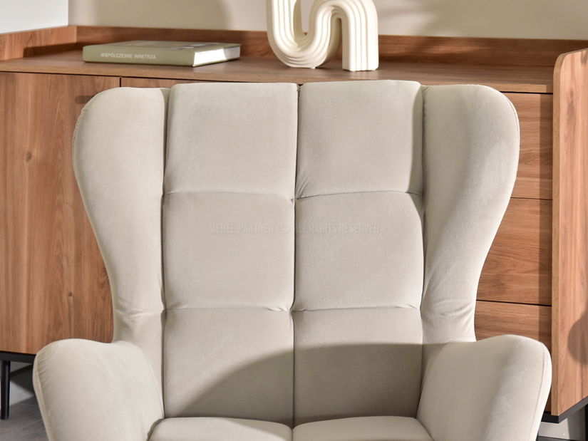 Křeslo Kikino (béžová + černá)