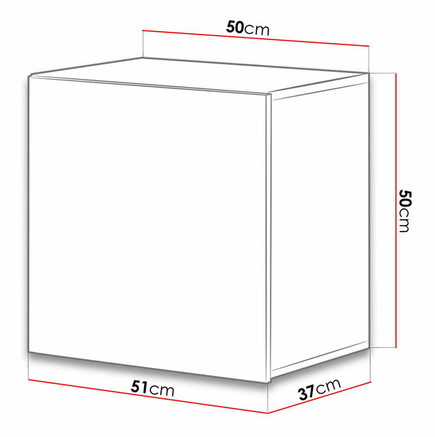 Skříňka Vento 03 50x50 (canyon malovaný kov) * výprodej