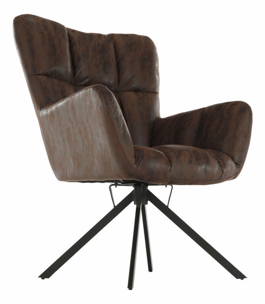 Dizajnové křeslo Komand (hnědá)