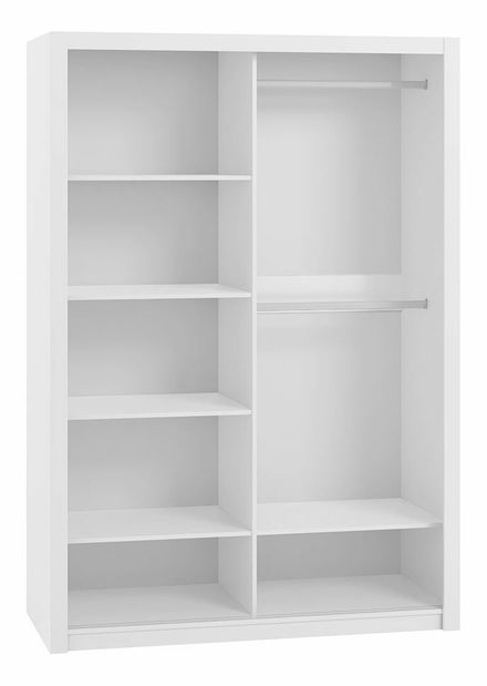 Šatní skříň s posuvnými dveřmi Klary SZ120 KE04 (bílá)