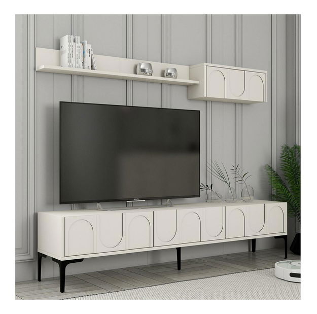 Obývací stěna Bipemu 4 (krémová + černá)