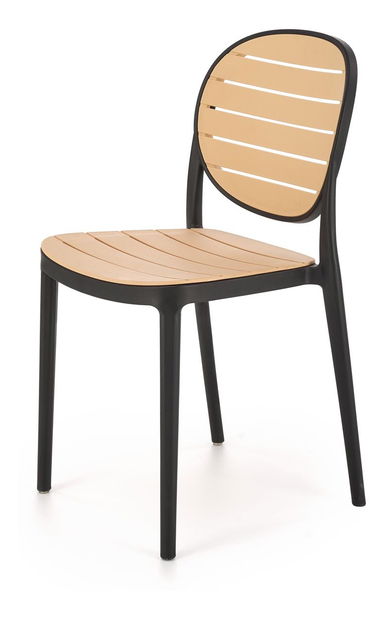 Zahradní židle Karter (černá + naturální)