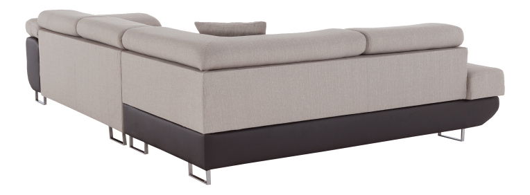 Rohová sedací souprava Afton (hnědá + béžová) (L)