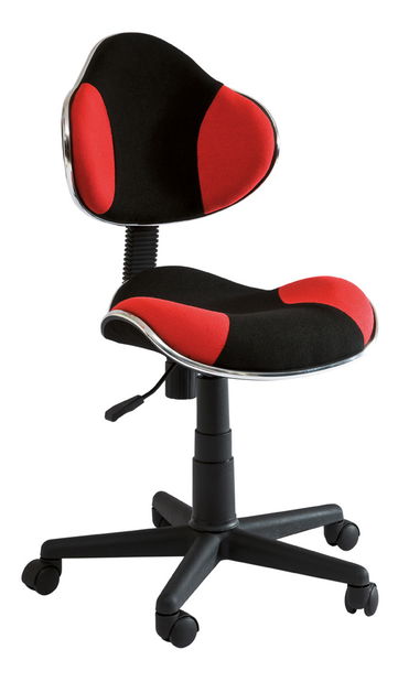 Dětská židle Donker látka (červeno-černá)