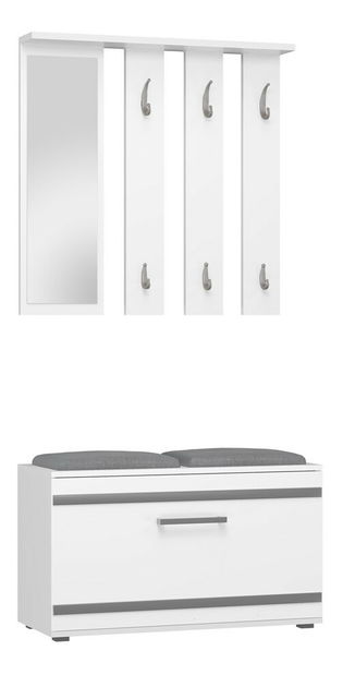 Předsíňová sestava Oasis 1 (bílá) (se zrcadlem)