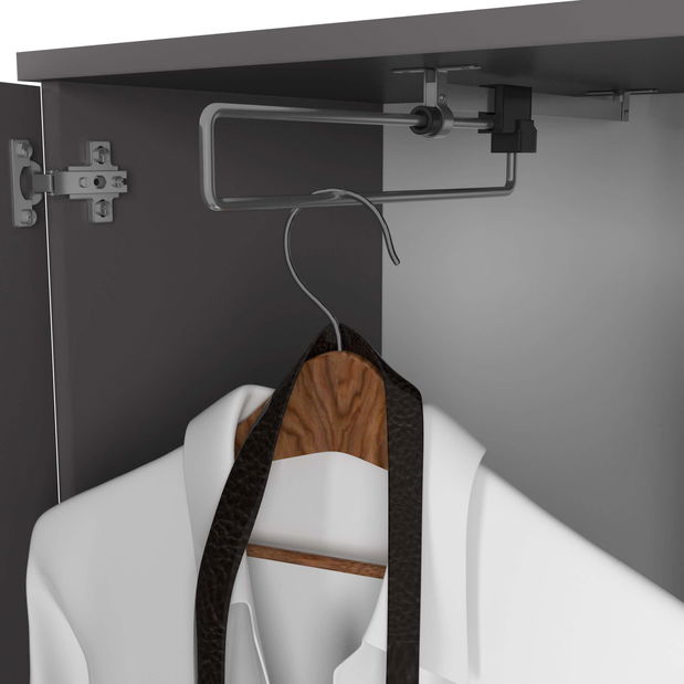 Předsíňová sestava Enteruno (šedý grafit) (se zrcadlem)