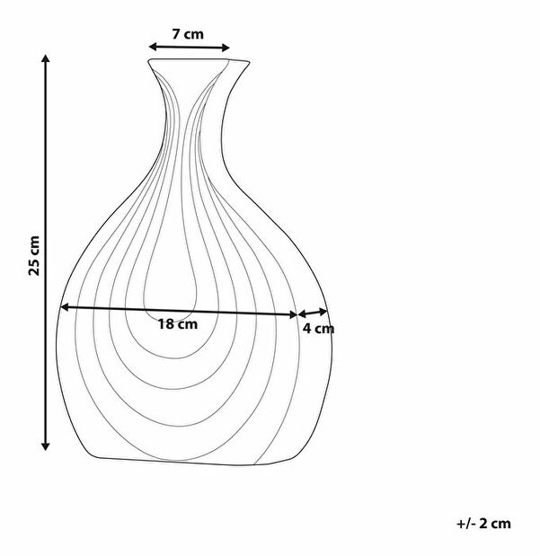 Váza TAMMIN 25 cm (sklolaminát) (bílá)