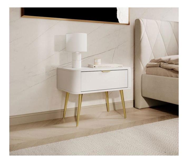 Noční stolek Ovenia O6 (bílá)