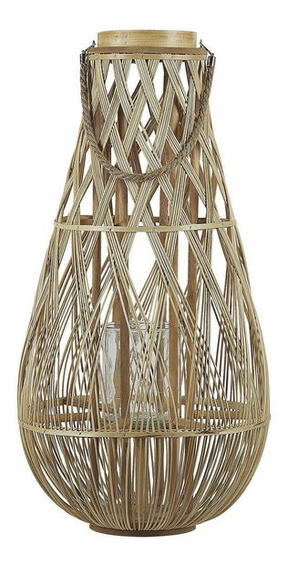 Lucerna TUMBA 77 cm (kov) (světlé dřevo)