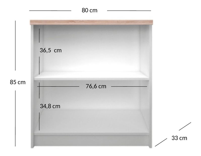 Regál Tianna 80 (bílá)