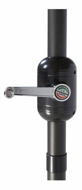 Zahradní slunečník 270 cm VARENA (kov) (tmavě šedá)