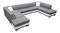 Rohová sedací souprava U Darcia (šedá + bílá) (L)
