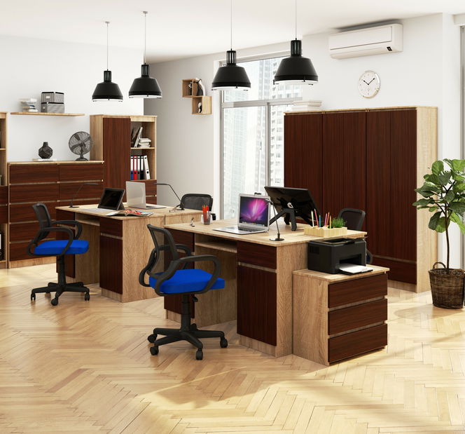 PC stolek Bahadur (dub sonoma + wenge)