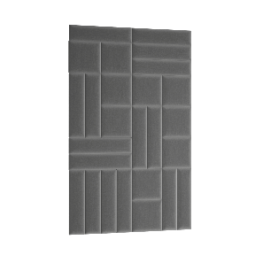 Set 26 čalouněných panelů Quadra 120x195 cm (světlešedá)