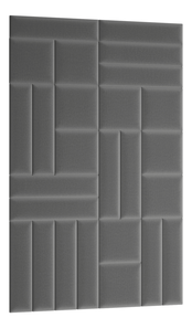 Set 26 čalouněných panelů Quadra 120x195 cm (světlešedá)