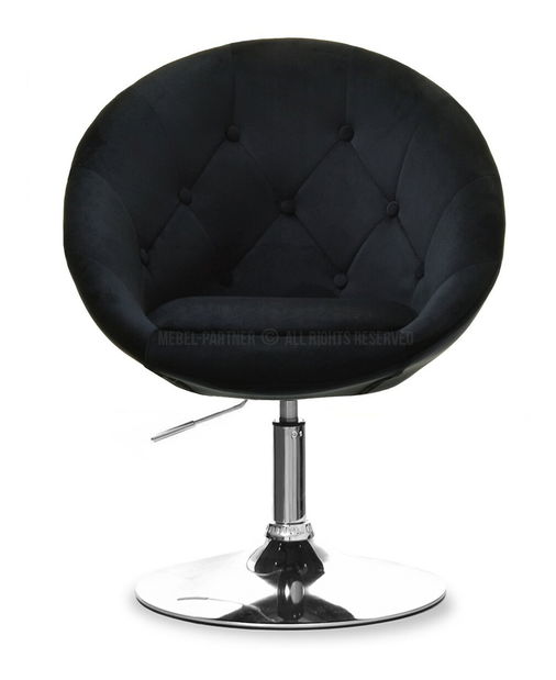 Křeslo Lush 3 (černá + chromová)