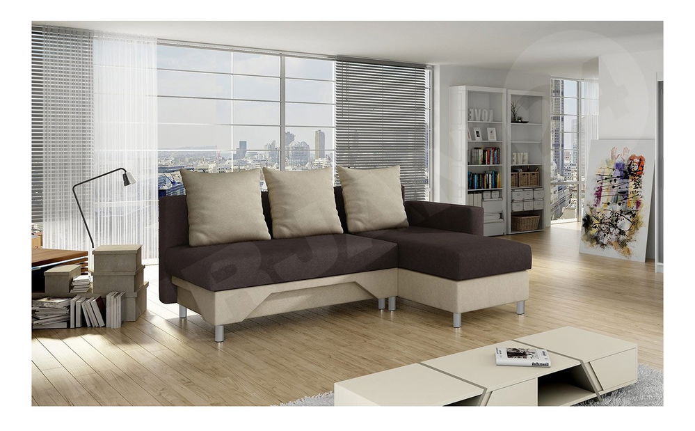 Rohová sedací souprava Mezanoa (tmavě šedá + světle šedá)