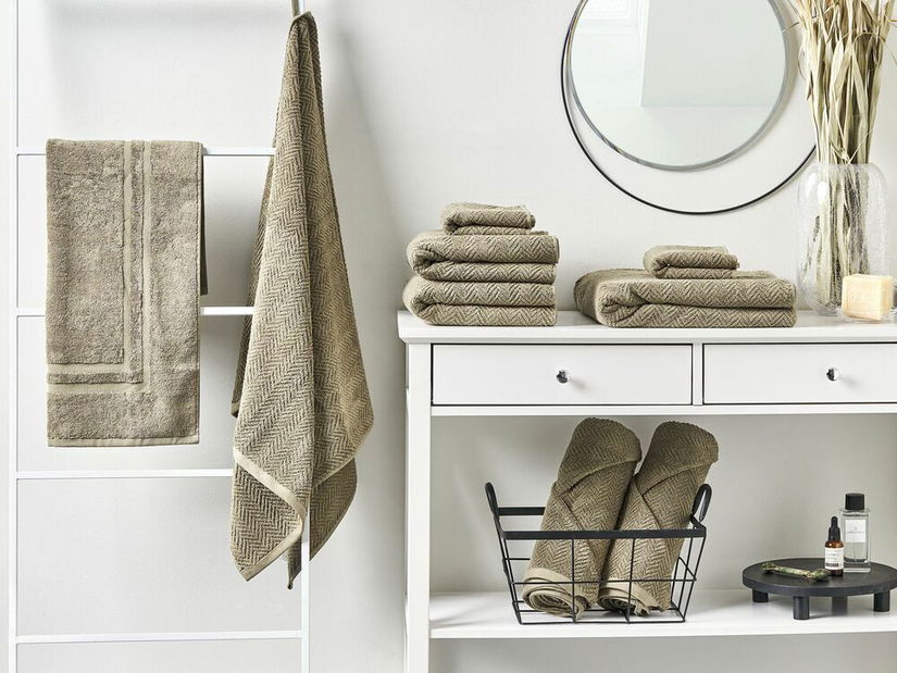 Sada 9 ks ručníků Mitia (zelená)