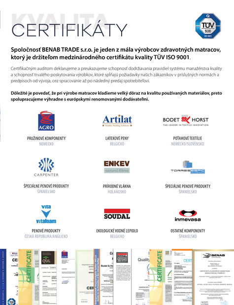 Pěnová matrace Benab Jupiter 200x90 (T3/T4)