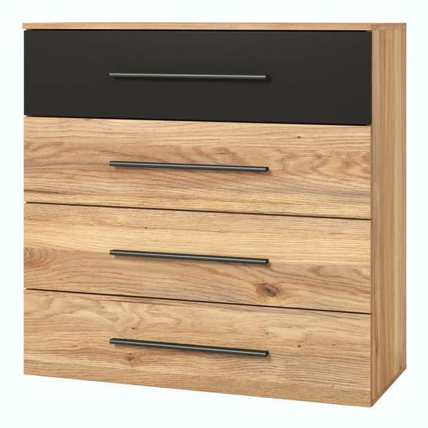 Komoda Benson MW27 (dub mauvella + černá)