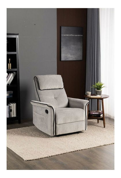 Polohovací křeslo Trato (lanýžová)