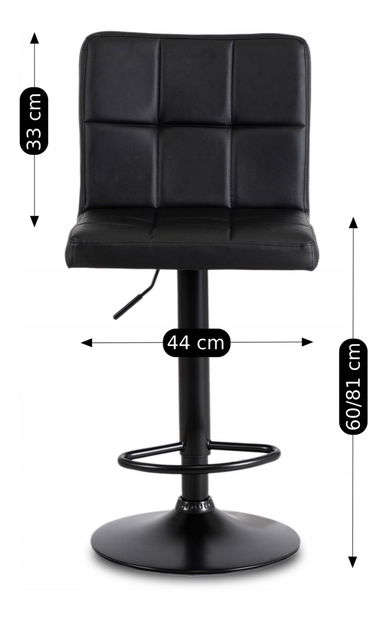 Barová židle Normativa (černá ekokůže)