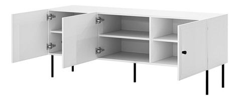 TV skříňka Bas 150 3D (bílá + černá)