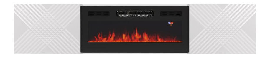 TV skříňka/stolek s elektrickým krbem Madrealla 2D (černá + černá lesklá)