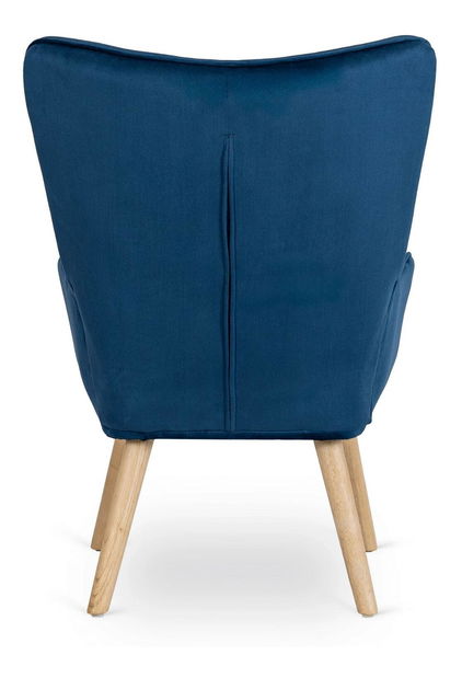 Křeslo s podnožkou Lombardi (námořnická modrá)