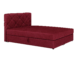 Boxspring postel 160x200 cm Karum (bordó) (s roštem a matrací)