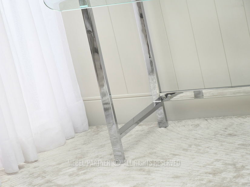 PC stolek Lazuli (sklo + chrom)