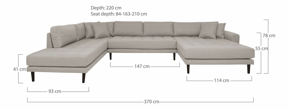 Rohová sedací souprava ve tvaru U (P) Lvaveriaora U (kamenná)