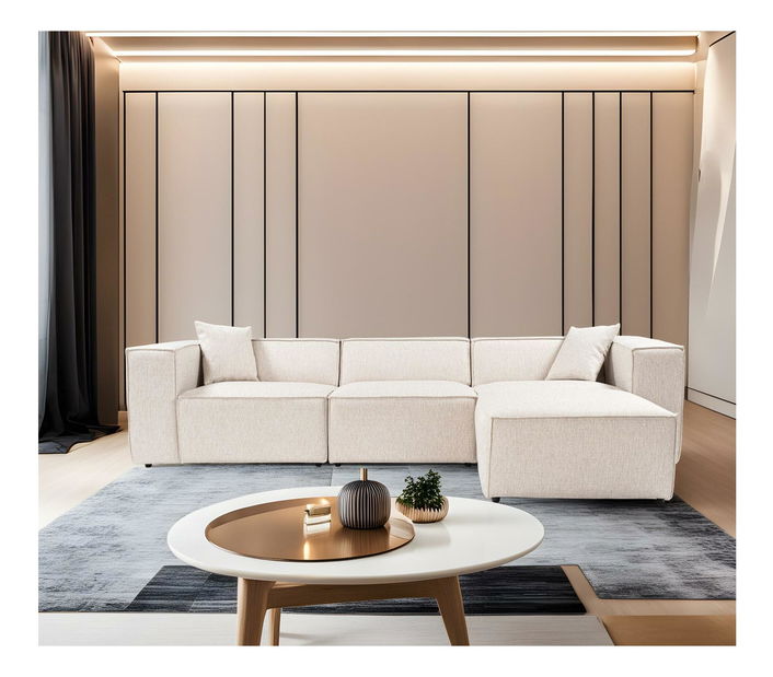 Rohová sedačka Lorella (světlohnědá)