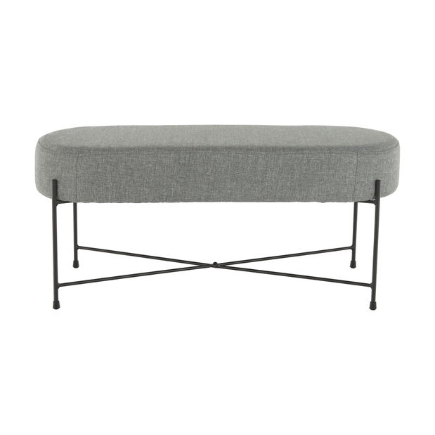 Dizajnová lavička Matry (šedá + černá)