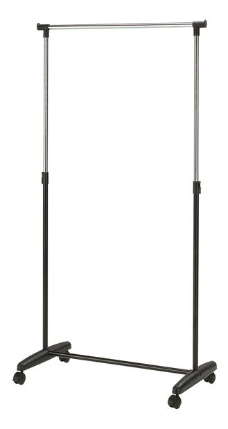 Věšák na kolečkách Namaky (černá + chromová)