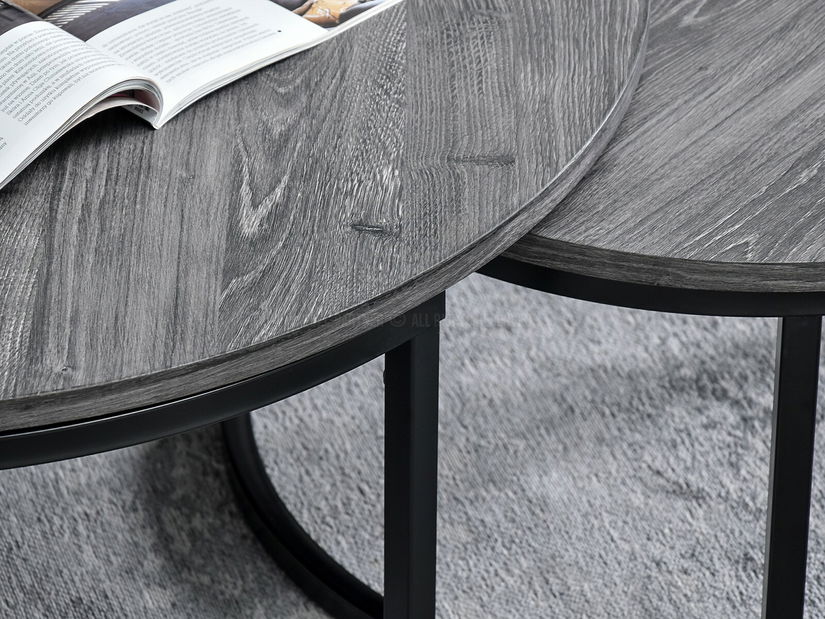 Konferenční stolek Kolja Zest Xl (šedá + černá)