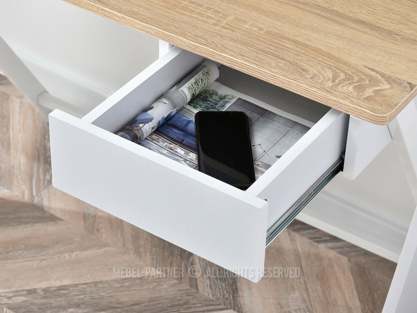 PC stolek Aspart (dub + bílá)