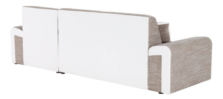 Rohová sedací souprava Pinia (hnědá + bílá) (P)