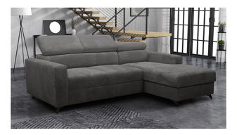Rohová sedačka Laviosuna Premium (tmavě šedá) (s úl. prostorem) (P)