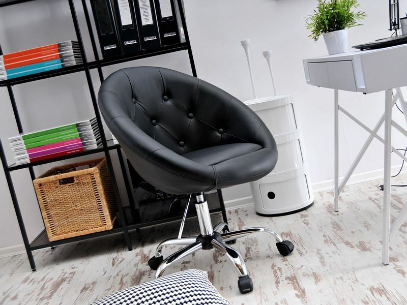 Křeslo Lush 4 (černá + chromová)