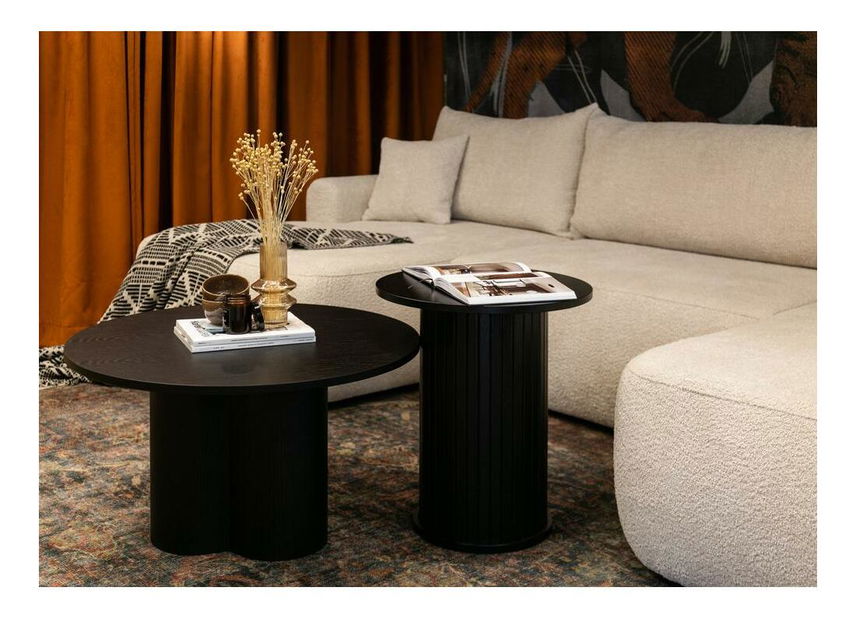 Rohová sedací souprava ve tvaru U Olivo U (P) (béžová + černá)