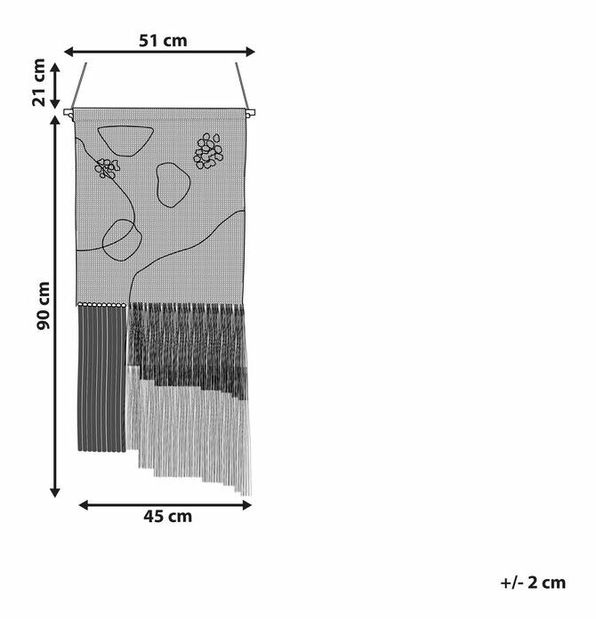 Nástěnná dekorace Kasza (béžová)