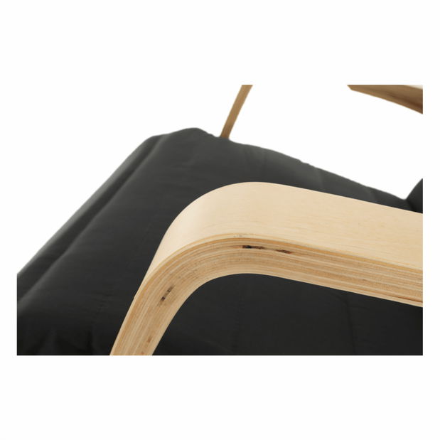 Houpací křeslo Runde (šedá + bříza)