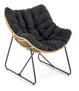 Zahradní křeslo Whiskass (naturální + černá)