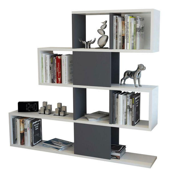 Regál Karci 1 (bílá + antracit)