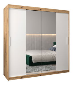 Šatní skříň 200 cm Toki 1 (Dub artisan + Bílá matná)