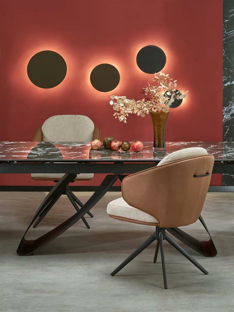 Jídelní stůl Lalia 160 (dub artisan + černá) (pro 6 až 8 osob)