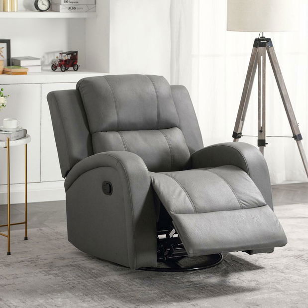 Polohovací křeslo Triple (šedá)